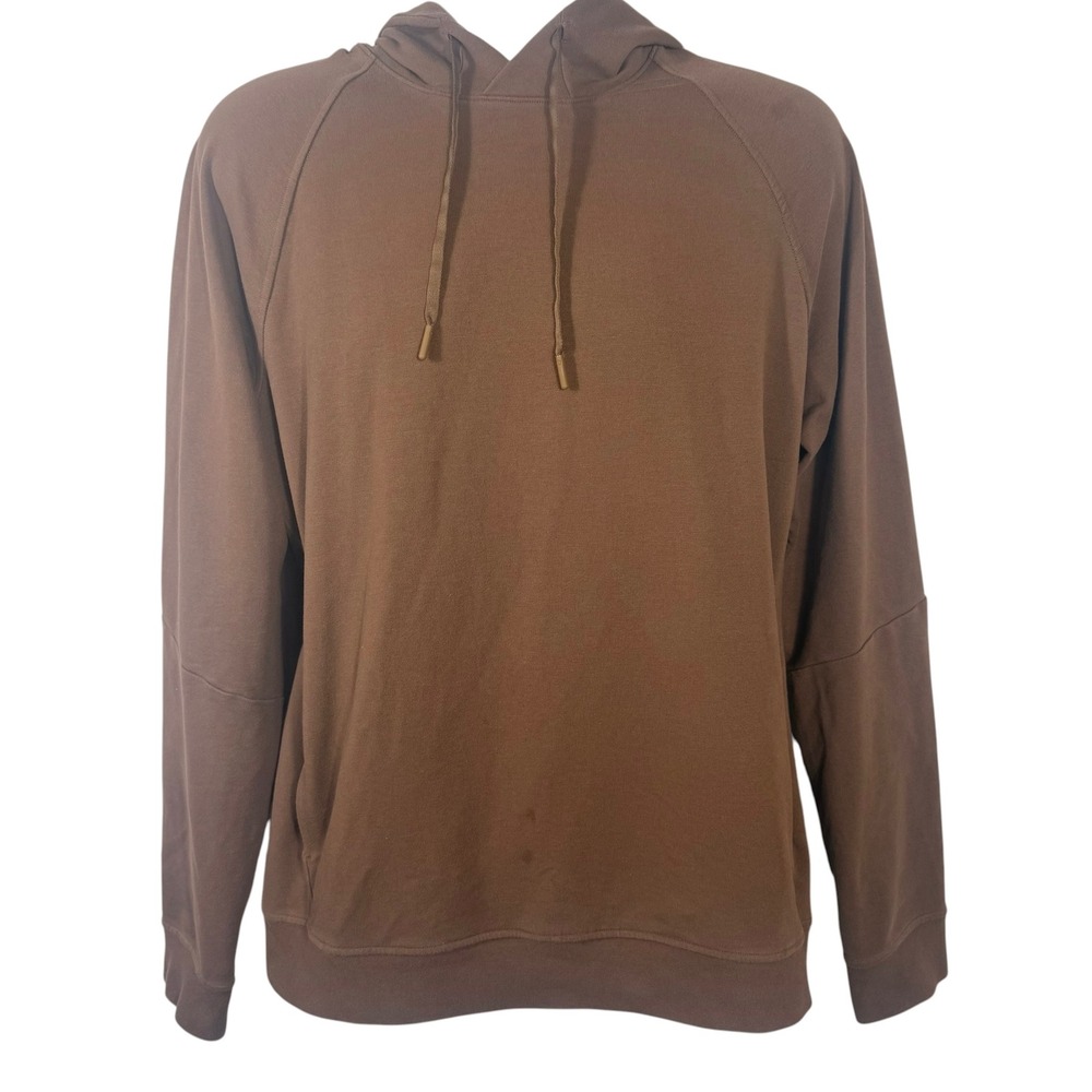 Lululemon City Sweat Pullover Hoodie Brown Mens XL Pockets Drawstring Activewear